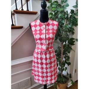 Merona Women's Pink 100% Polyester Sleeveless Crew Neck Knee Length Dress Size M